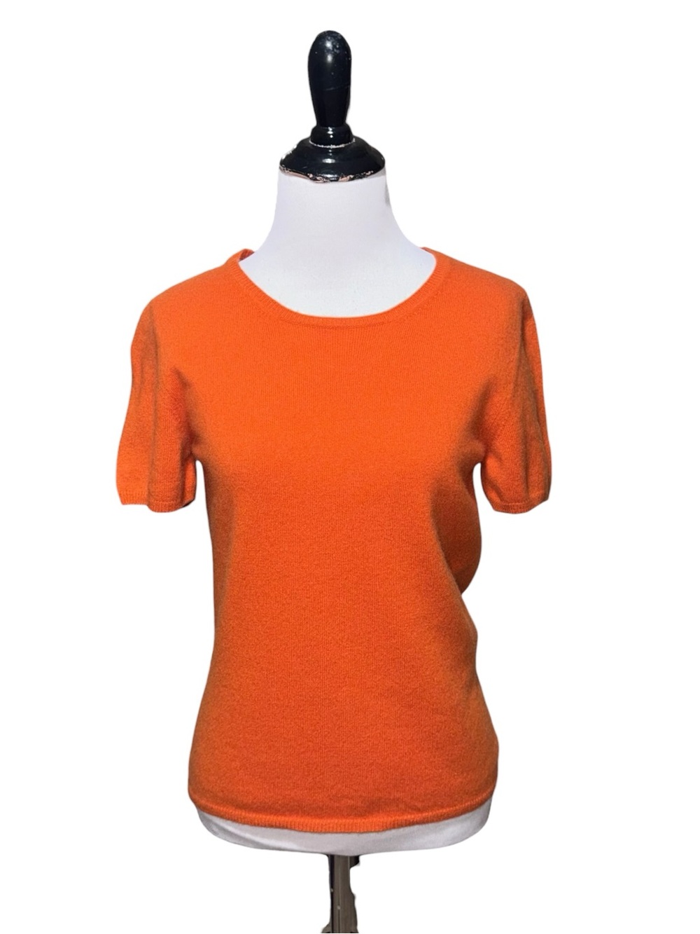 Burberry London Women's S Small Cashmere Knit Top Short Sleeve Made in Italy